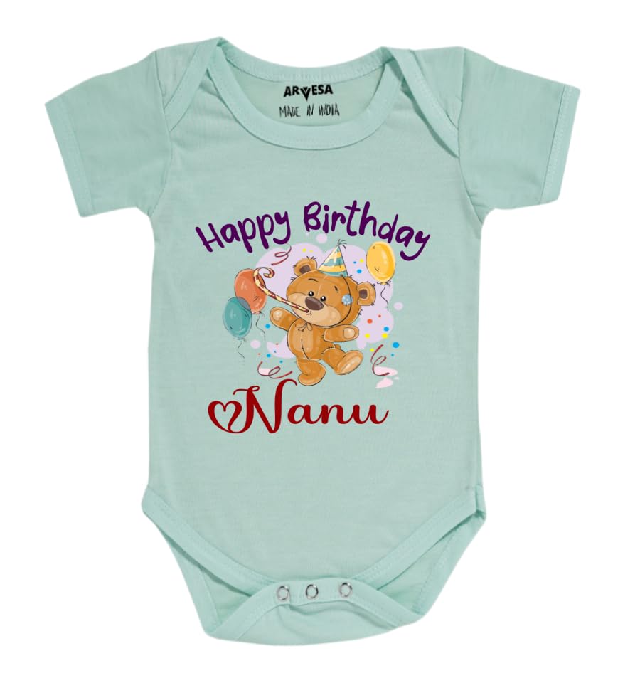 ARVESASpecial Occasion Theme Unisex Baby White Romper Onesie Half Sleeve Envelope