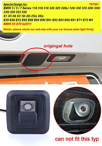 Image of Waterproof Backup Vehicle Camera Color Car Rear View Camera 170 Degree Viewing Angle License Plate Parking Reverse for BMW X1 (HD Camera)