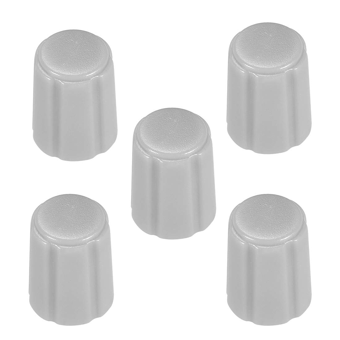 uxcell 5pcs,Potentiometer Control Knobs for Electric Guitar Acrylic Volume Tone Knobs Grey D Type 4x6mm