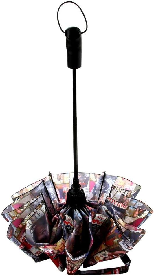 Michelle Obama Magazine Print Retractable Umbrella