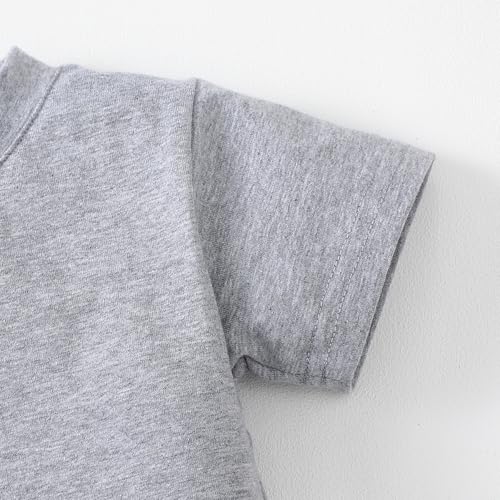 Image of Magic Park 6M-14Y Baby Short Long Sleeve Tee Tops Toddler T-Shirt Kids Solid Color Shirts Boys Girls Casual Blouse