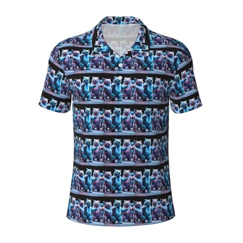 Polo de golf respirant imprimé tie dye évacuant l'humidité pendant vos activités de plein air