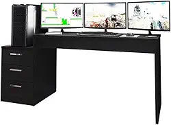 Mesa para Computador Notebook Desk Game DRX 5000 Preto - Móveis Leão