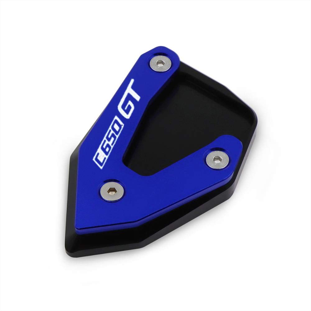 Support latéral moto BMW C600 Sport accessoire plaque béquille pied CNC bleu