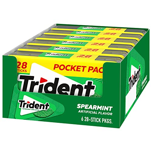 Trident Spearmint Sugar-Free Chewing Gum, 28 Count (Pack of 12) - image 9