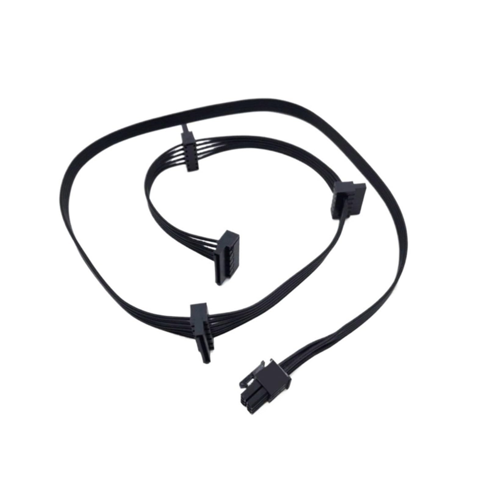 Generico Right‑Angle 6‑Pin to 4‑SATA Power Cable