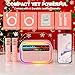 Mini Karaoke Machine Toys for Kids Girls, Tnvee Portable Bluetooth Speaker with 2 Wireless Microphones, Funny Birthday Gifts for Girls Ages 3, 4, 5, 6, 7, 8, 9,10,11,12+ Years Old Toddler - Pink