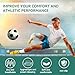 ZXOLDZX 2/4/6 Pairs Men's Soccer Socks Grip Pads Non Slip Football Baseball Soccer Socks for Men Women (4 Pairs/2Black 2White)