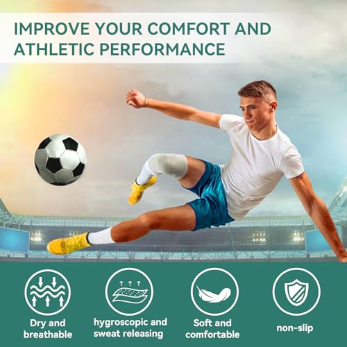 2/4/6 Pairs Men's Soccer Socks Grip Pads Non Slip Football Baseball Soccer Socks for Men Women4