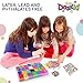 DasKid 12100+ Rubber Bands Refill Loom Set 11,000+ Loom Bands 42 Colors 600 Clips 200 Beads + 52 ABC Beads 30 Charms 10 Backpack Hooks 10 Tassels 5 Crochet Hooks 5 Hair Clips +ABC & Number Stickers