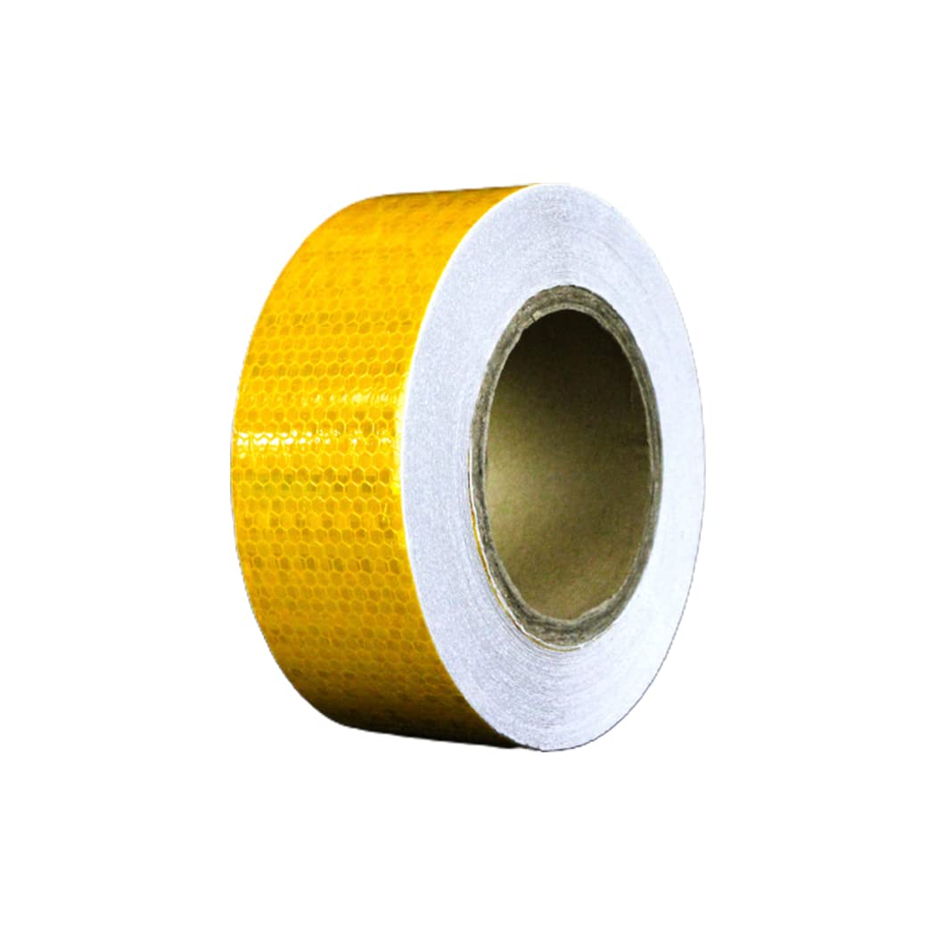 YUZGUHEY Reflective tape, Self Adhesive Fluorescent Reflector Warning Tape, 2 inch by 9.8 feet Multicolor(Unique Colour)