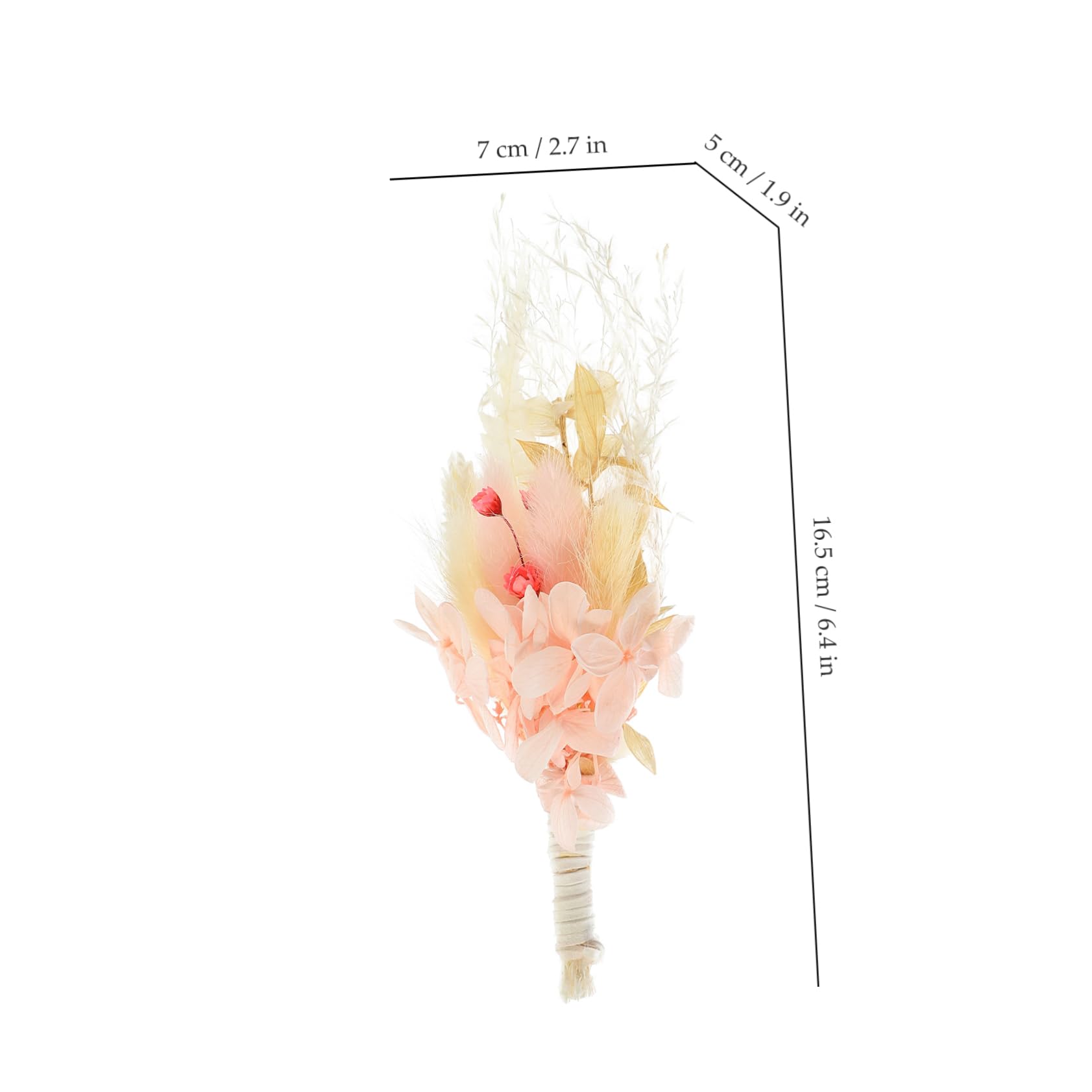 PRETYZOOM 3 Pièces 6 Fleur préservée Bouquets de Mariage Fleurs pour Vase Wedding Decorations Home Decor décoration Fleurs séchées Bricolage Fleurs éternelles Fleurs séchées Naturelles Rose