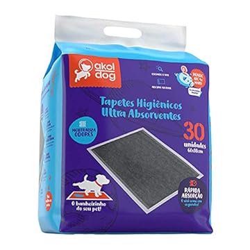 TAPETE HIGIENICO AKOL DOG 30 UN 60X80CM ULTRA ABSORVENTE