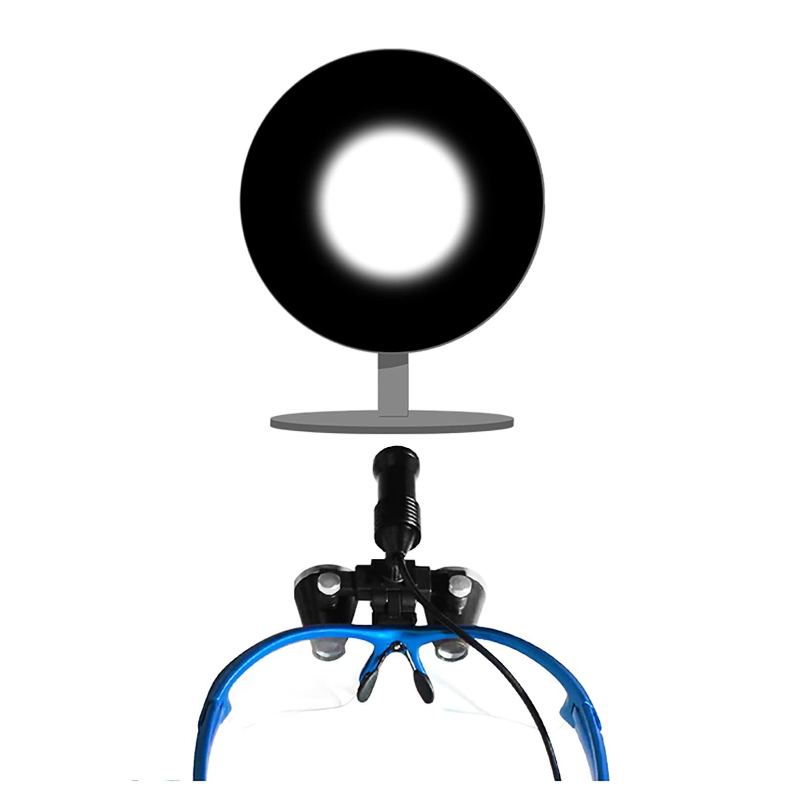 Occhialini Binoculari 2,5X 3,5X, + Vetro Ottico Binoculare Chirurgico Portatile Con Luce Frontale A LED 5W Per Lenti Chirurgiche Chirurgiche Mediche Del Dentista Lenti D'Ingrandimento Binoculari ( Col