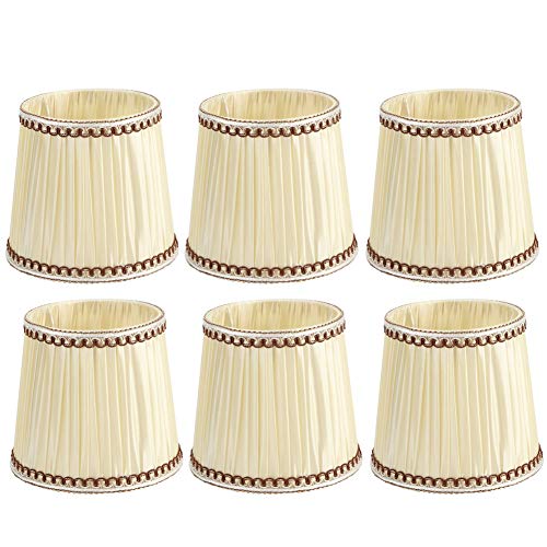 Preisvergleich Produktbild 6Pcs Orange Modern Fabric Kronleuchter Wandlampenschirme Lichtabdeckung, Befestigungszubehör für Wohnkultur