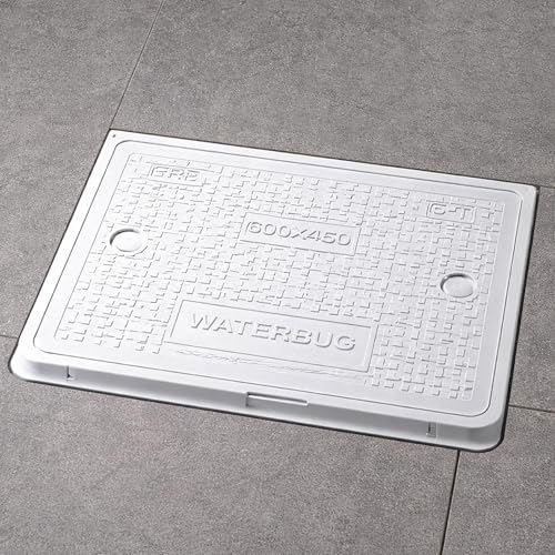 Image of LUXART 18x24 Inch Rectangular FRP Manhole Cover |5 Ton Heavy Weight Handling Capacity Chamber Lid | Weatherproof and Heat Resistant Cover for Water Tanks, Sumps, and Drainage Systems