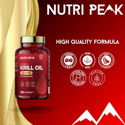 Max Strength Antarctic Krill Oil Softgels | 2000MG | 120 Capsules | Premium Blend Omega 3 Fatty Acids | EPA & DHA | Astaxanthin | Naturally Harvested | Heart Health & Brain Function - Image 4