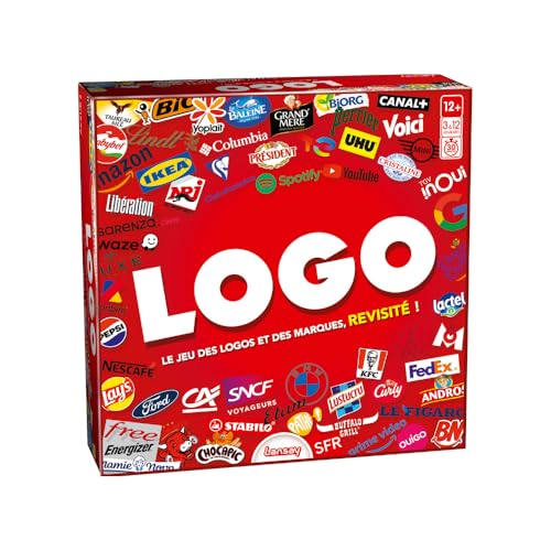Lansay - Logo - Jeu de Société de Logos et Marques - Plus de 1500 Questions sur Les Logos du Quotidien - Inclut des Cartes Action pour Plus de Suspense - Jeu Amusant...