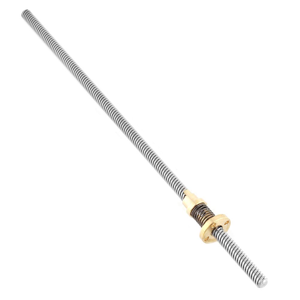 High Threaded Rod Screw with Anti Backlash Nut 3D Printer Part T8 8mm Dia 2mm Pitch Ideal for CNC Mill DIY Projects (300mm)