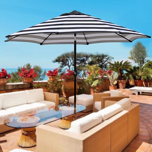 blissun 939 outdoor patio umbrella outdoor table umbrella yard umbrella market umbrella with 8 sturdy ribs push button tilt and crank