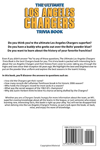 The Ultimate Los Angeles Chargers Trivia Book: A Collection of Amazing Trivia Quizzes and Fun Facts for Die-Hard Chargers Fans! image 3
