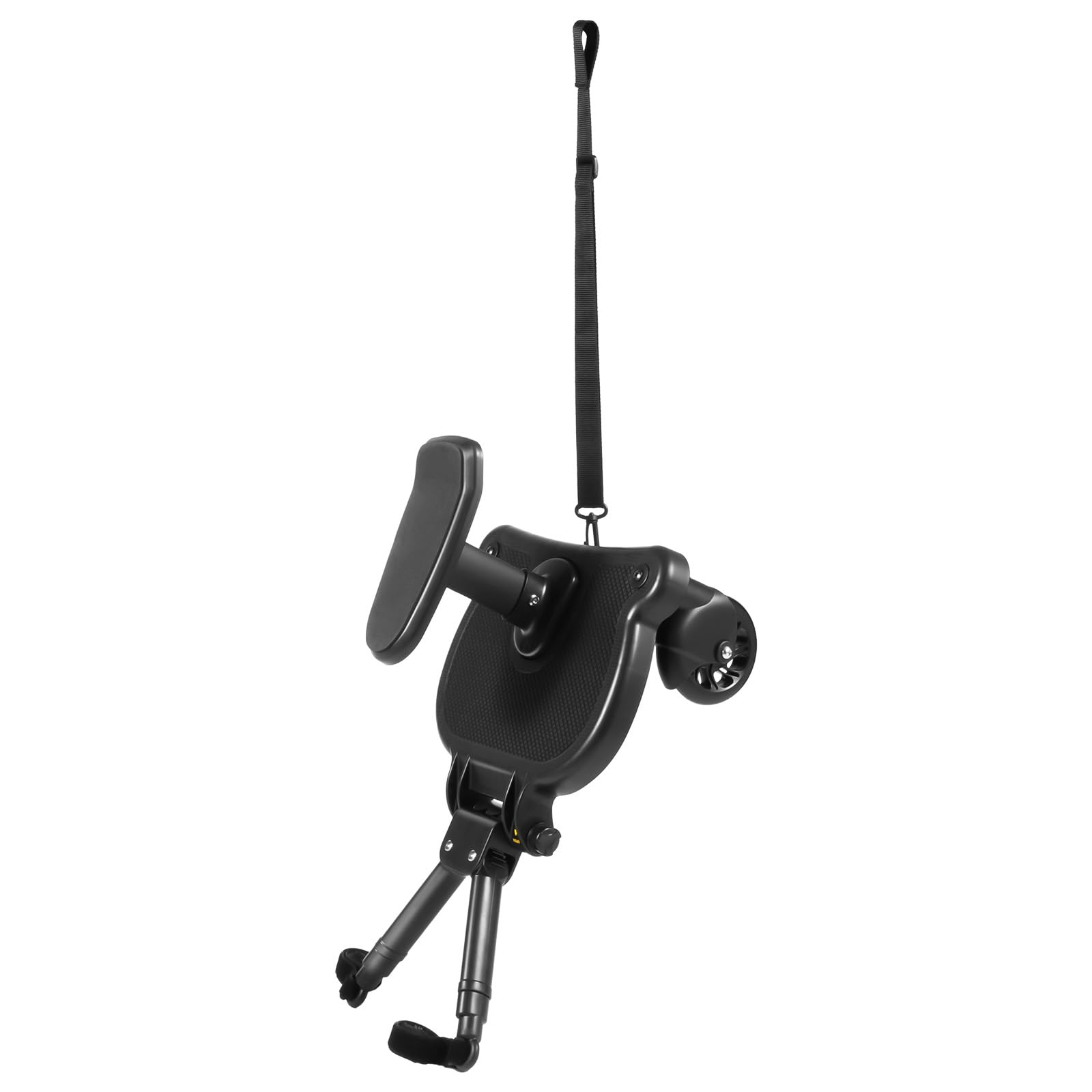 Poussette 2 en 1 Ride Board avec siège amovible, réglable universellement, peut contenir des enfants jusqu'à 55 kg, compatible avec la plupart des poussettes, noire