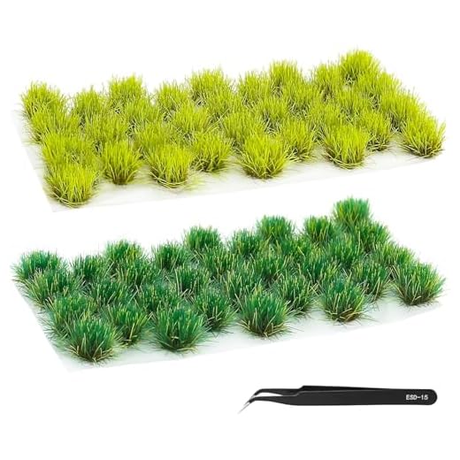 CTDMJ Maqueta de hierba, 2 cartones, modelismo, césped, decoración en miniatura, accesorios de construcción de maquetas, maqueta de césped, modelo de hierba para bricolaje, ferrocarril, tren, paisaje,