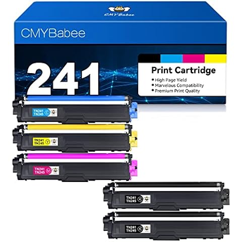 CMYBabee Remanufactured Toner Cartridge TN241 TN245 TN242 for Brother HL3140CW HL3150CDW HL3170CDW HL3142CW HL3152CDW DCP9015CDW DCP9020CDW MFC9130CW MFC9140CDN MFC9340CDW MFC9330CDW (5 Pack) Cover
