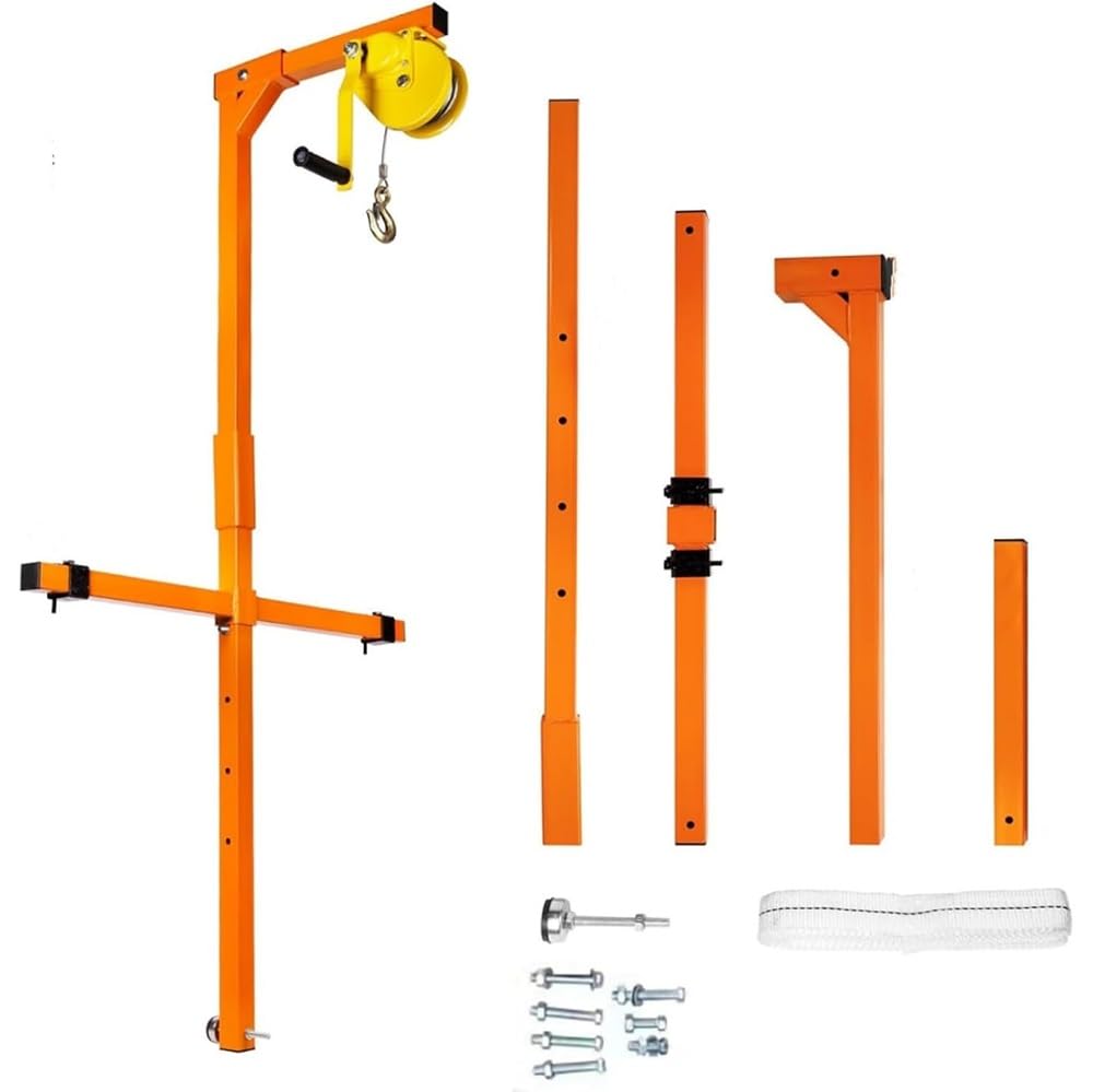 Mshgsku Air Conditioner Lifting Tool Set With Manual Winch Hoist For Installation And Mounting
