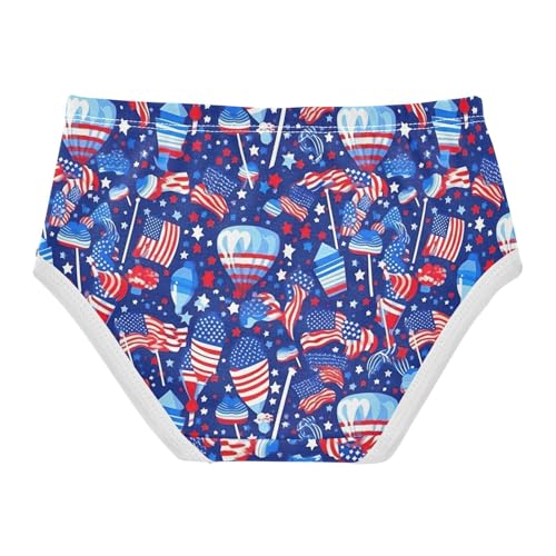 J JOYSAY Usa Flags Girls' Underwear Cotton Little Girls Briefs2