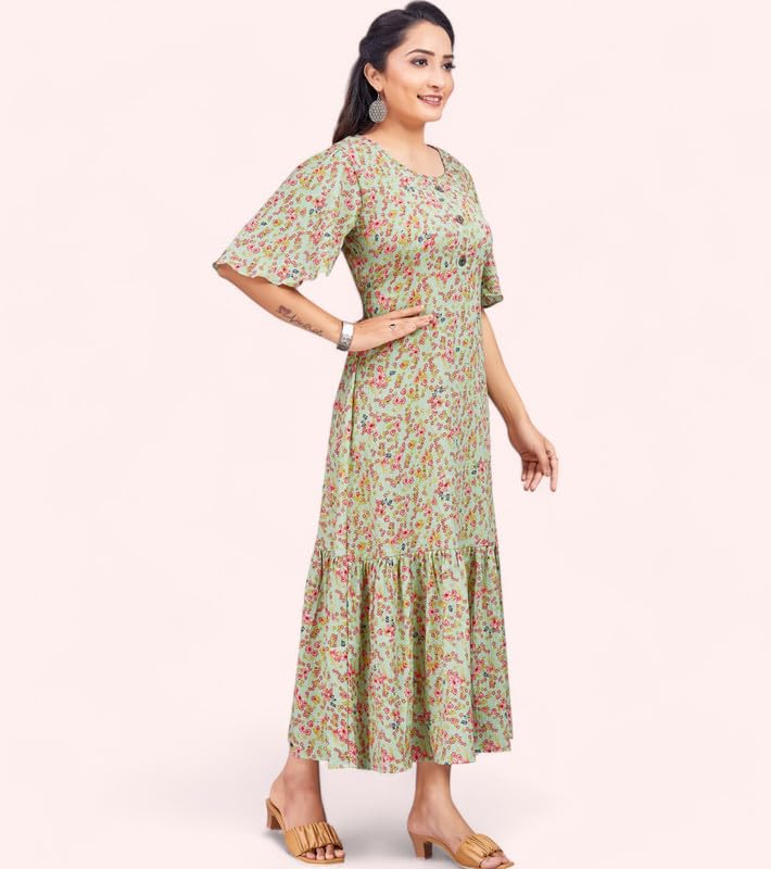 Image of Polyester Floral Regular Women Kurta