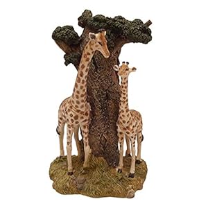 Waxinelichthouders bovenin boom | giraffe decoratie beeld met waxinelichthouder