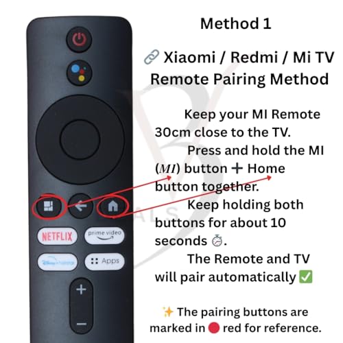 Image of Original for Redmi Tv Remote Xiaomi Original for Smart Android 4K Led UHD HD Mi Television with Bluetooth Feature and Voice Command - Pairing Must (Redmi TV)
