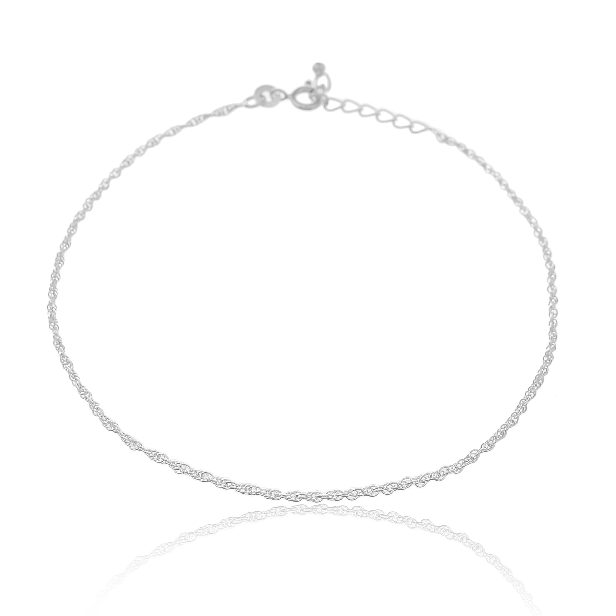 NEMICHAND JEWELS Pure 925 Silver Rope Chandi Payal Anklets for Women & Girls (1PC) (10 inch + extension) (B0CWDZ891N) Amazon Price History, Amazon Price Tracker