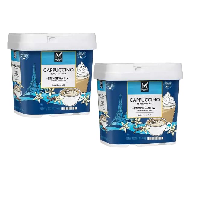 French Vanilla Cappuccino Mix, Gourmet Coffee Beverage, 48 Ounce (48 ounce (2 pack), French Vanilla)