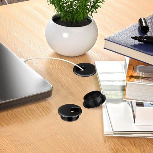 NUOBESTY 6pcs Tapones para Orificio de Cable para Escritorio para Gestión de Cables Fácil Instalación y Organización de Cables Bajo Escritorios y Mesas miniatura 5