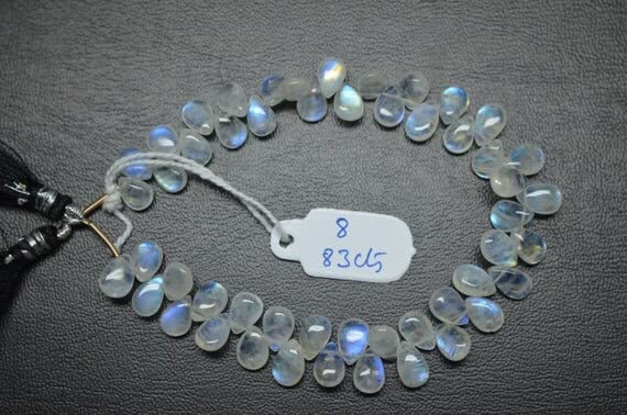 Perles pierre de lune briolette AAA de qualité supérieure pour bijoux artisanaux