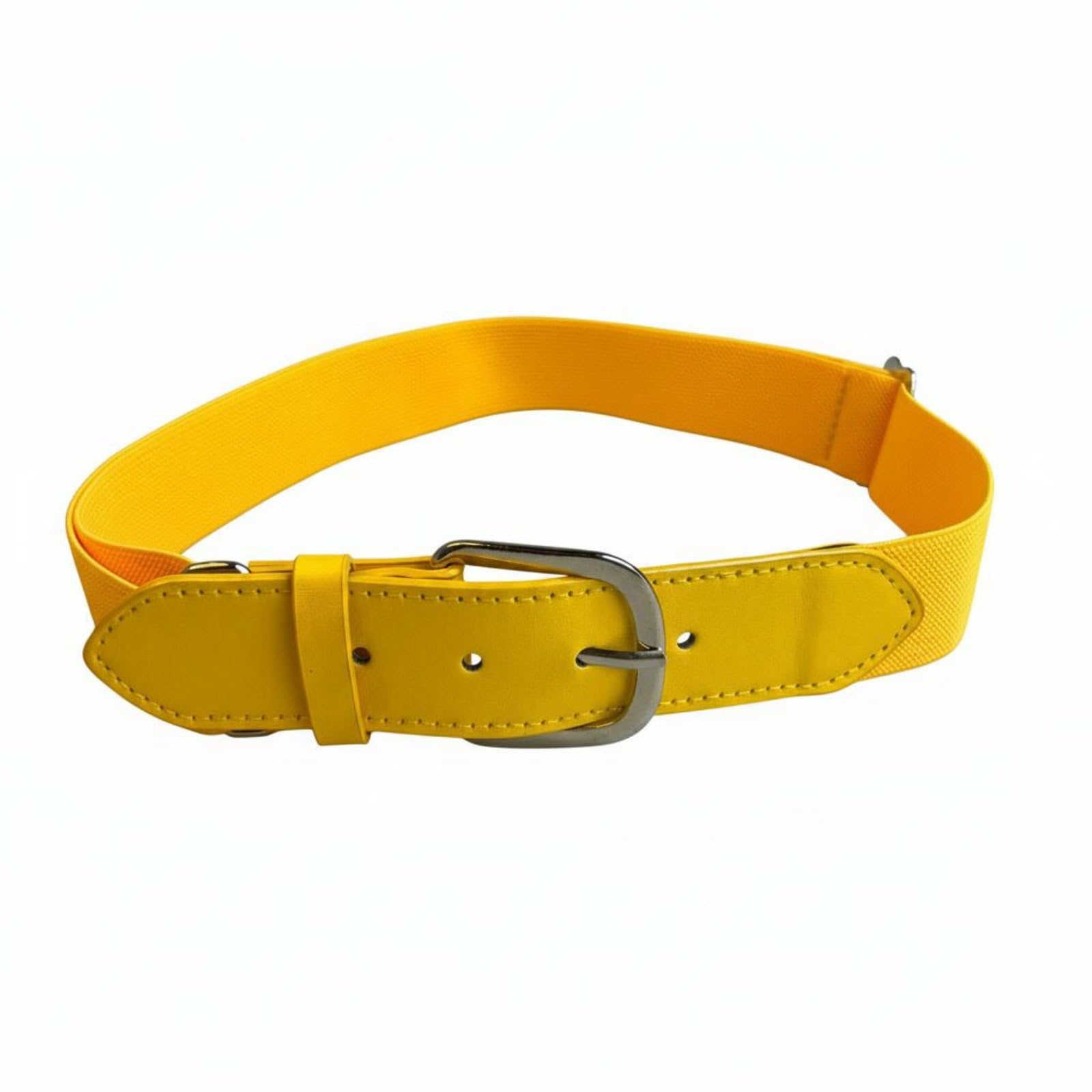 comfortable stretch baseball belt single size fits most elastic uniform belt steel buckle athletic apparel long-lasting material for students, kids, golden yellow
