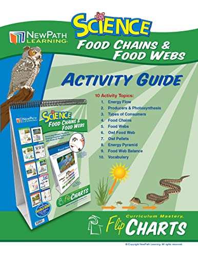 Image of NewPath Learning Food Chains & Food Webs Laminated, Double-Sided inchWrite-On /Wipe-Off inch Flip Chart - Set of 10, 12 inch x 18 inch Charts (34-6730)