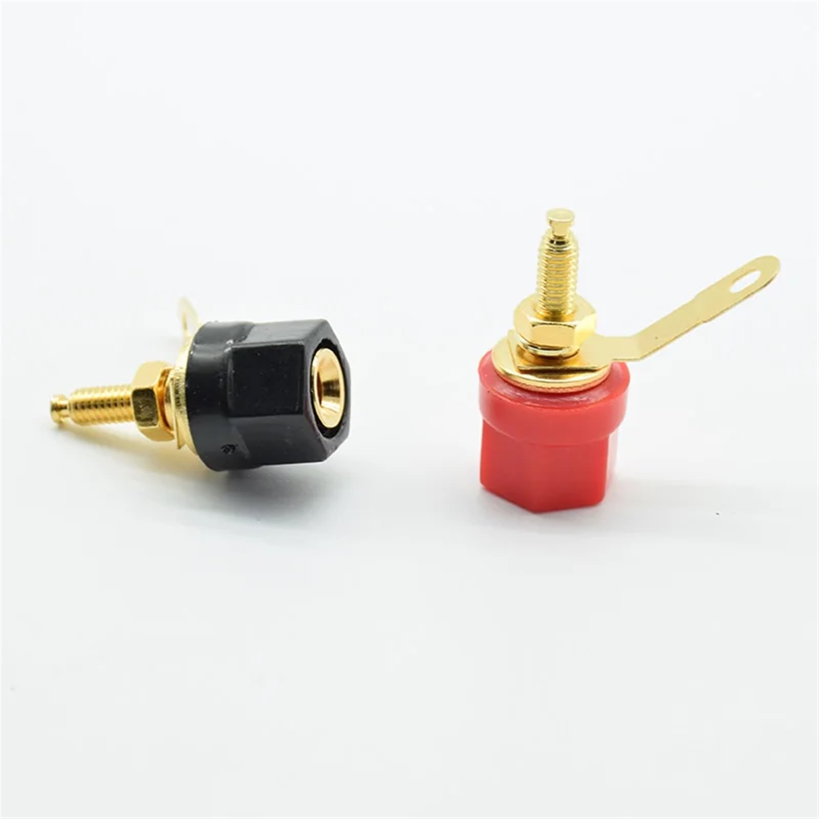 2 pz/lotto 4 millimetri presa a banana nichelato Binding Post dado Banana Jack connettore rosso nero