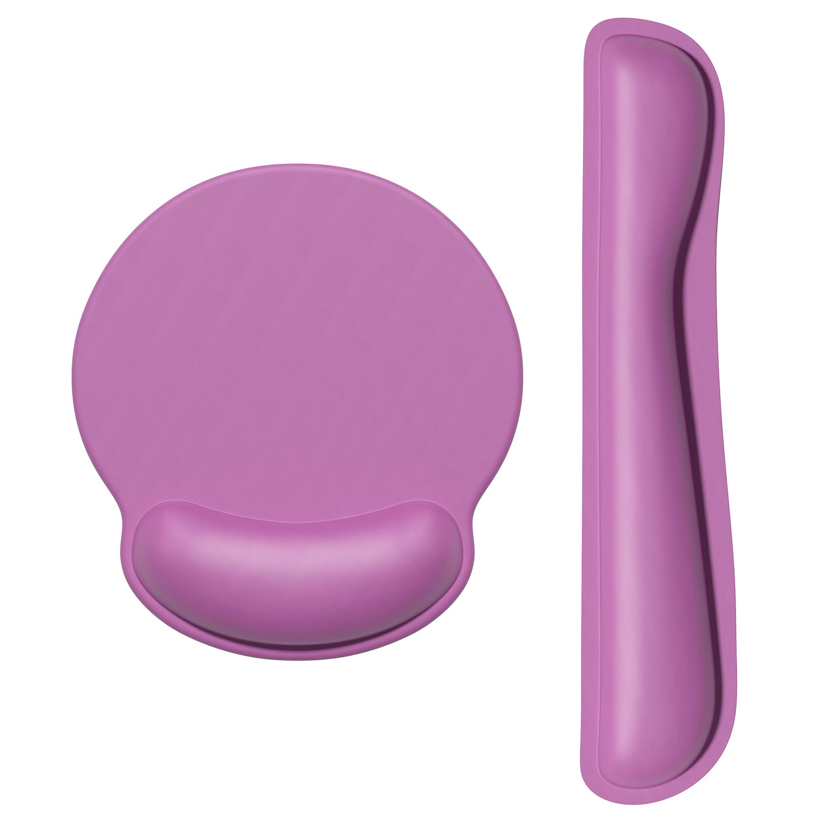 Dapesuom Keyboard Wrist Rest and Mouse Pad with Wrist Support, Cute Memory Foam Cushion for Keyboard and Mouse Set, Desktop Pad Rests with Non Slip Base for Easy Typing & Pain Relief, Radiant Orchid