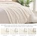 Exclusivo Mezcla Kuscheldecke Fleece Decke, Flauschige Sofadecke 150 x 200 cm, Jacquard-Überwurfdecke Wohndecke Tagesdecke, Warm und Leicht für Ganzjahreszeit, Elfenbein