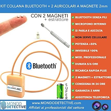Micro auricolare Spia Invisibile con Bluetooth | Winkin