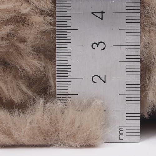 Image of NICEEC Faux Fur Yarn Super Soft, Chunky & Fluffy, Eyelash Yarn for Crochet & Knitting(Total Length 210yds /10.6oz) - Brown Series /300g