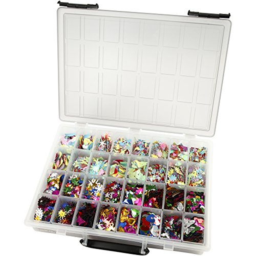 Multi pailletmix, incl. Storage Box with 32 removable insert boxes, 32x25g, White - Image 2
