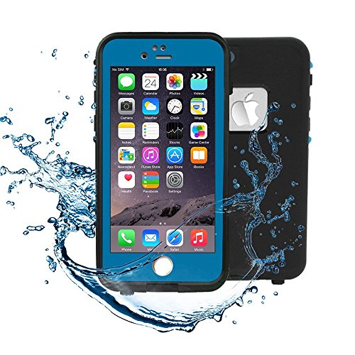 iPhone 6s Plus Waterproof Case,Maxdara [Newest] Waterproof Underwater Shockproof Snowproof Dirtpoof Protection Cover for iPhone 6s 6 Plus 5.5 Inches (Blue)