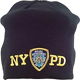 NYPD Torkia - Official Licensed Beanie Winter Hat (Black, No Fold)
