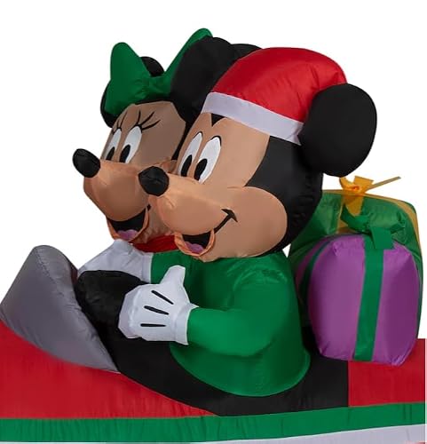 Mickey & Minnie in Roadster Christmas Car Inflatable by Gemmy - Thumbnail 4
