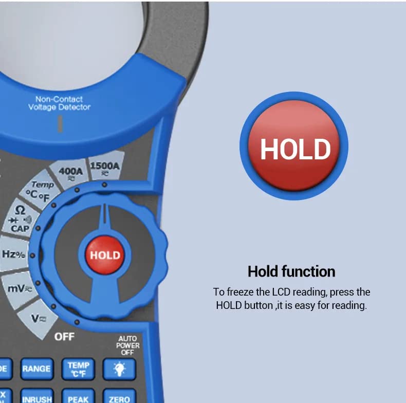 Current clamp Meter CEM DT-3352 40000 Count 1500A AC/DC 900.0kW high Voltage Clamp Meter Multimeter with Inrush Current Function(DT-3352)
