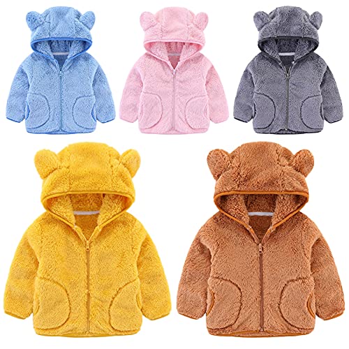 Toddler Boys Girls Puffer Packable Jacket Lightweight Water-Resistan𝐭 Ears Print Zip Hooded Kids Parka4
